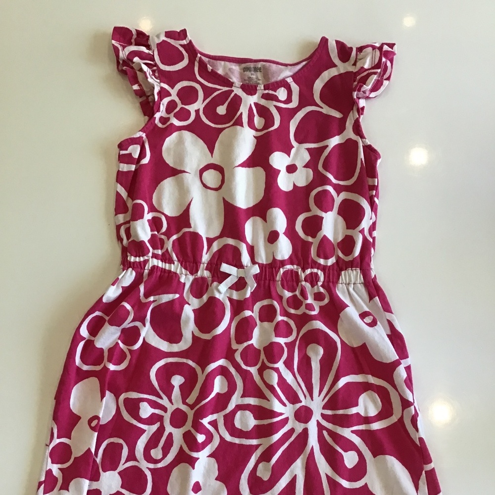 Gymboree, Pink and White Floral Dress Girls size 10
